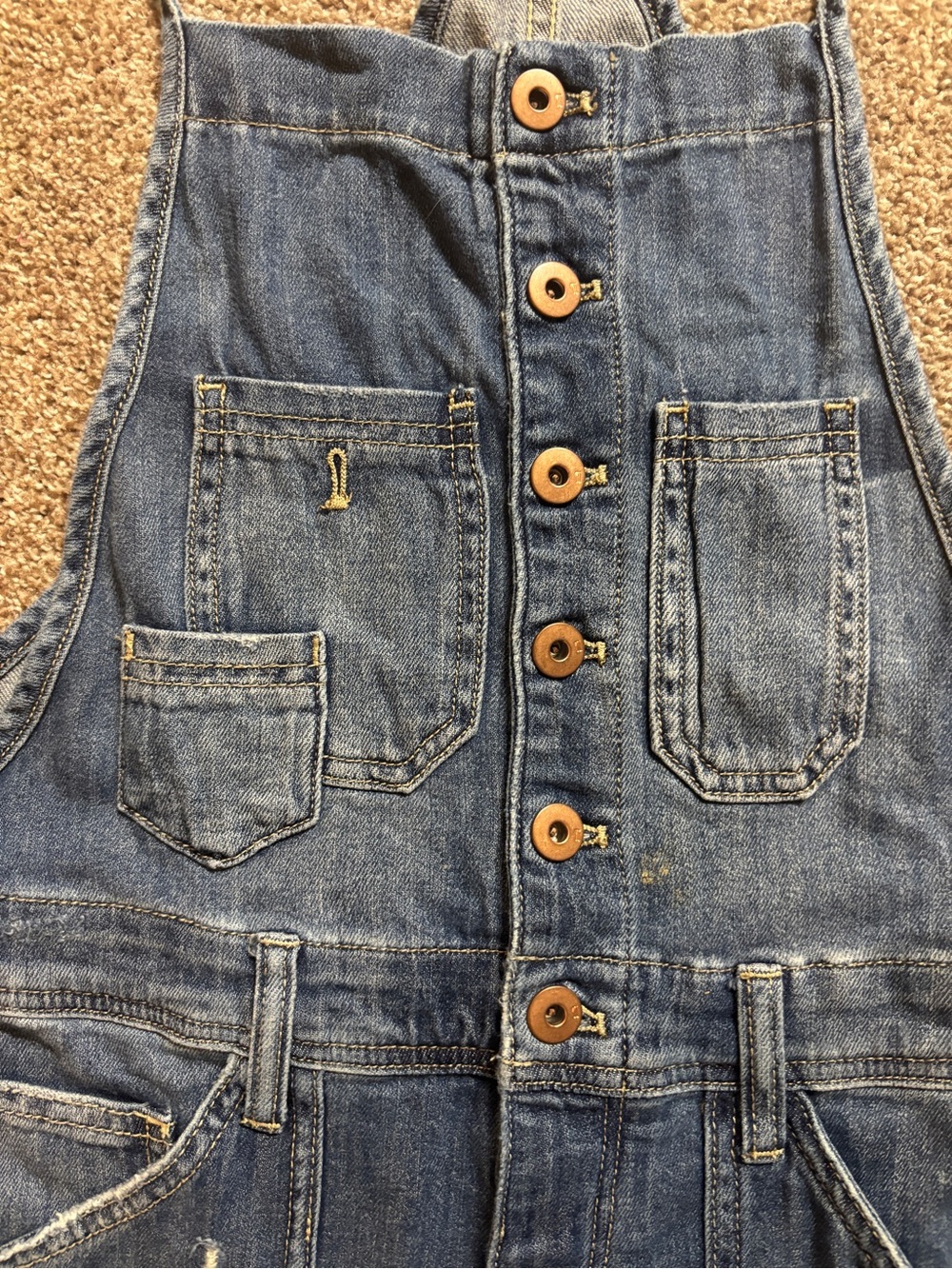 Pilcro Anthropologie Blue Denim Painter Overalls - Picture 4 of 13